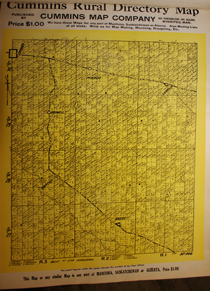 Cummins map 148 historical Saskatchewan, Canada map 