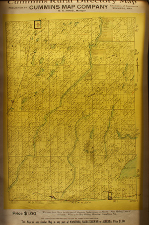 Cummins map 217 historical Saskatchewan, Canada map 