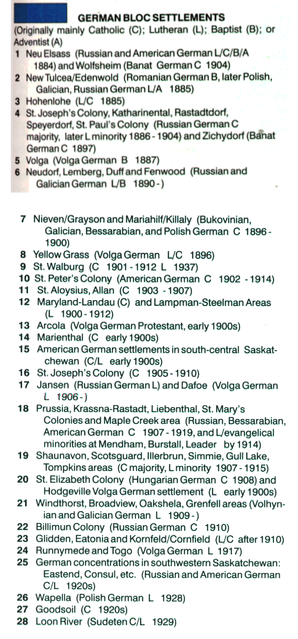 german Index - Ethnic Bloc Settlements 1850s-1990s