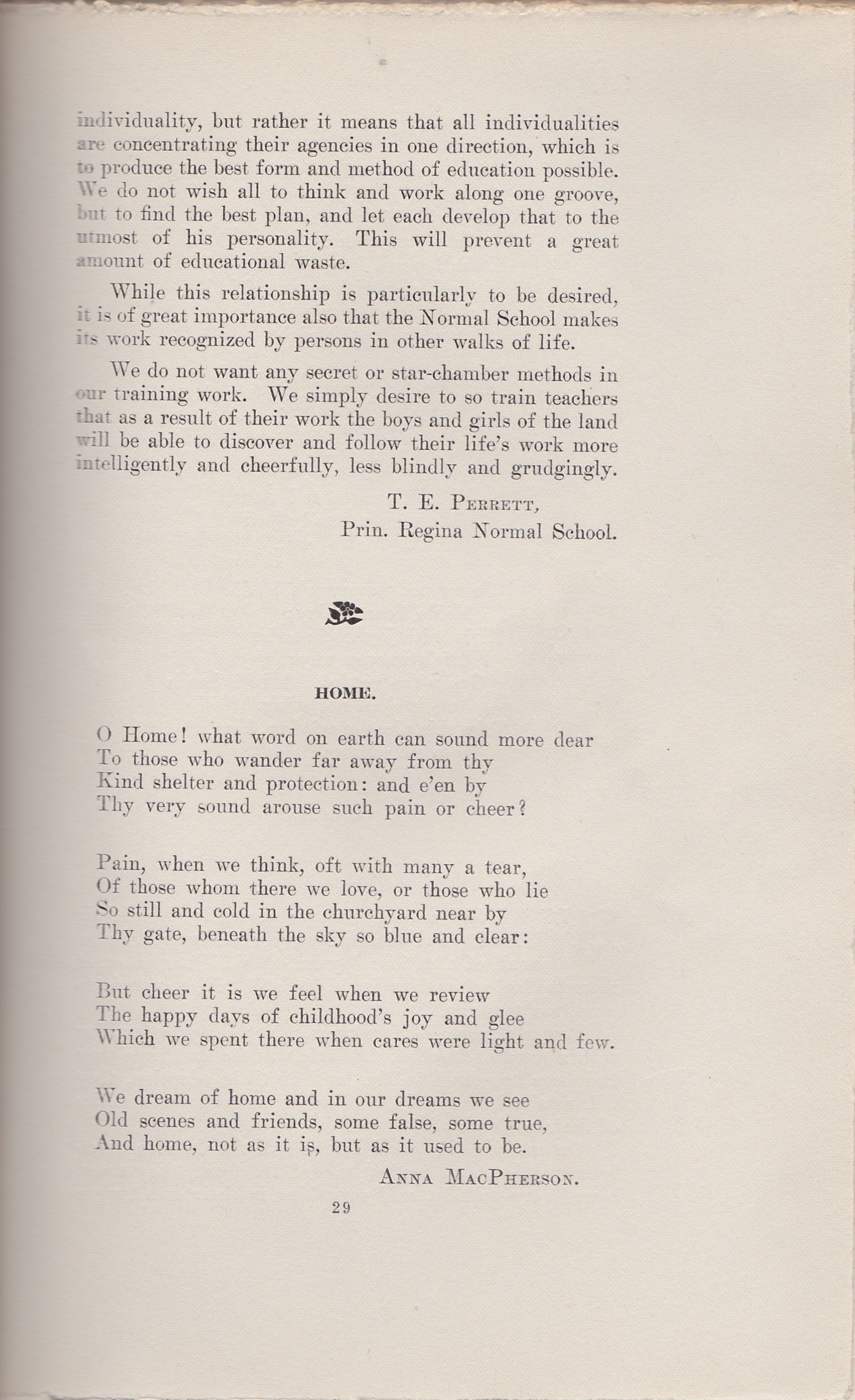 Souvenir Normal School Regina Spring 1908  - Saskatchewan Gen Web - Saskatchewan One room School Project