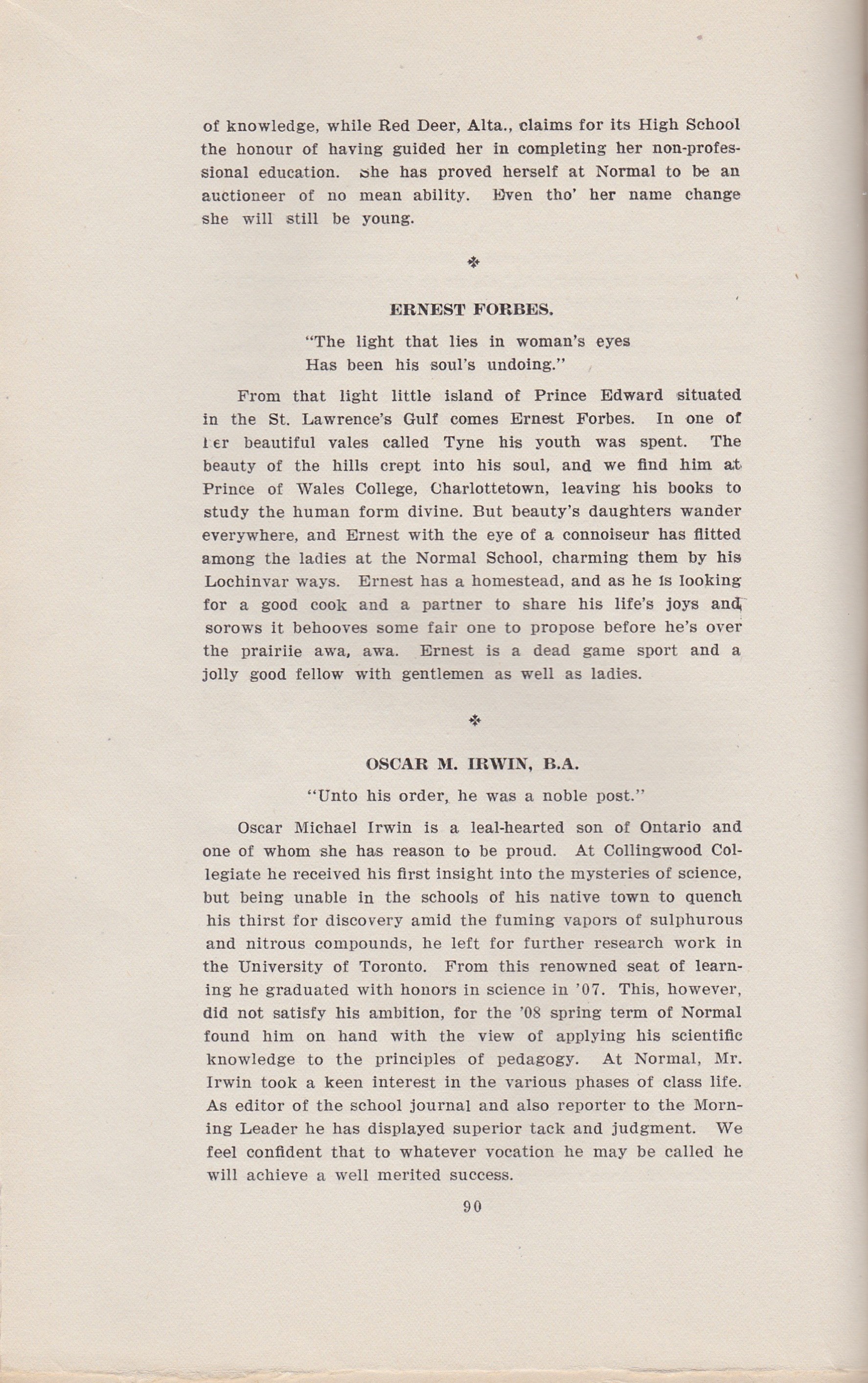 Souvenir Normal School Regina Spring 1908  - Saskatchewan Gen Web - Saskatchewan One room School Project