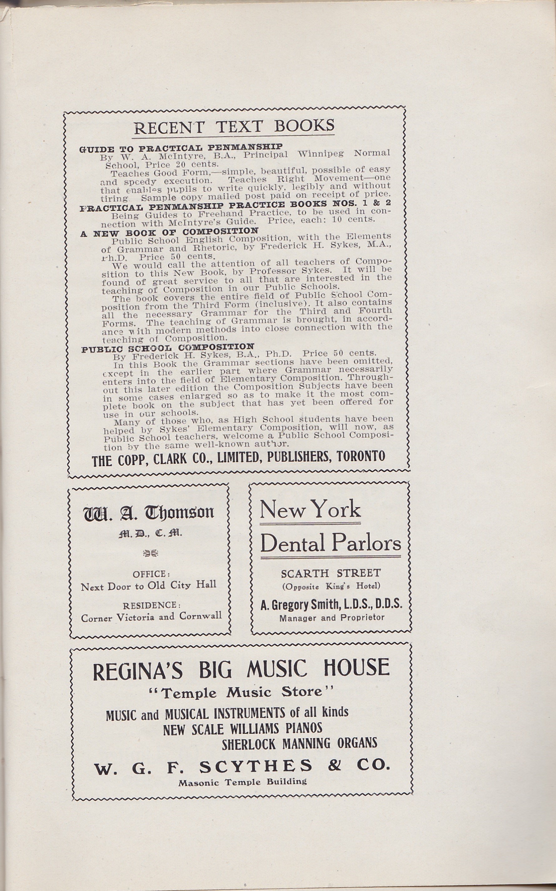 Souvenir Normal School Regina Spring 1908  - Saskatchewan Gen Web - Saskatchewan One room School Project