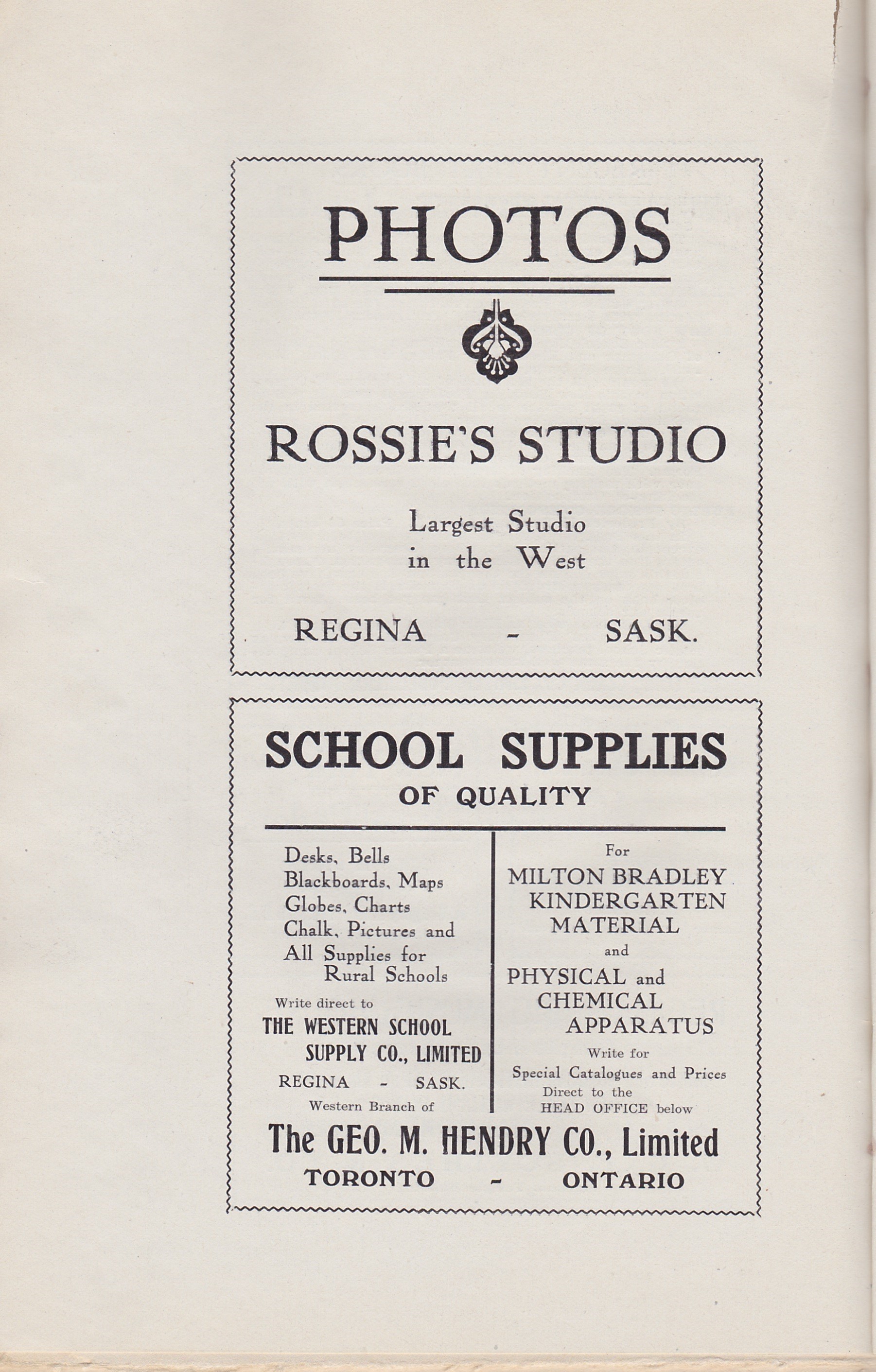 Souvenir Normal School Regina Spring 1908  - Saskatchewan Gen Web - Saskatchewan One room School Project