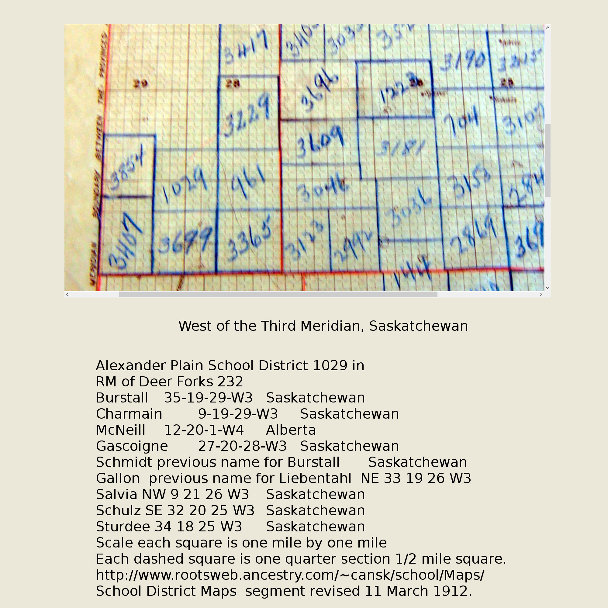 Alexander Plain School District 1029 Map