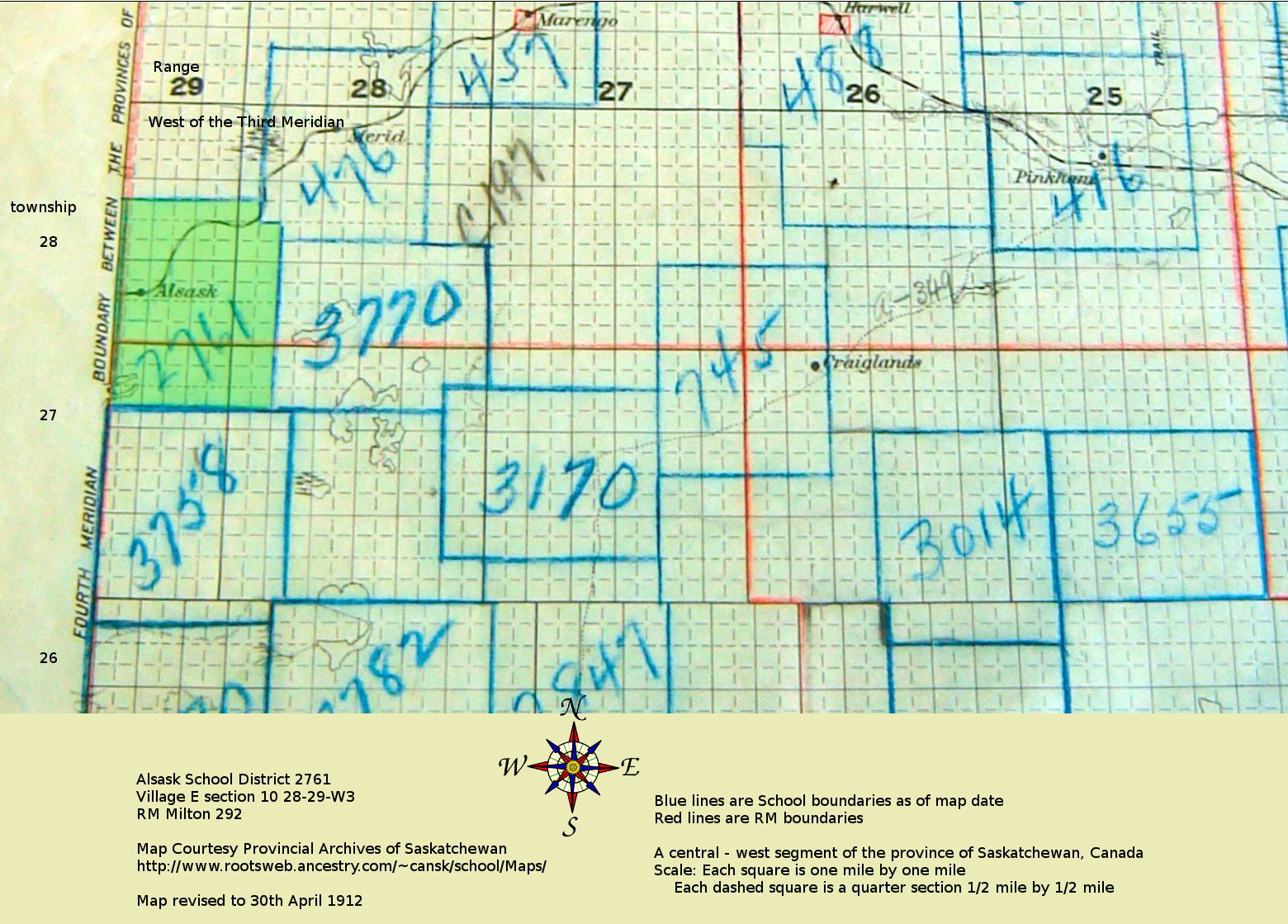 Alsask School District 2761 Map