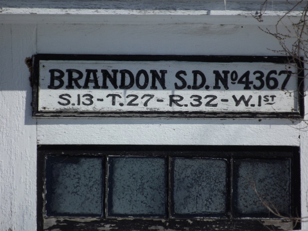 Brandon School District 4367, North West Section 13 Township 27 Range 32 West of the First Meridian,1921-1969, near Wroxton and Starleigh- Saskatchewan Gen Web One Room School House Project