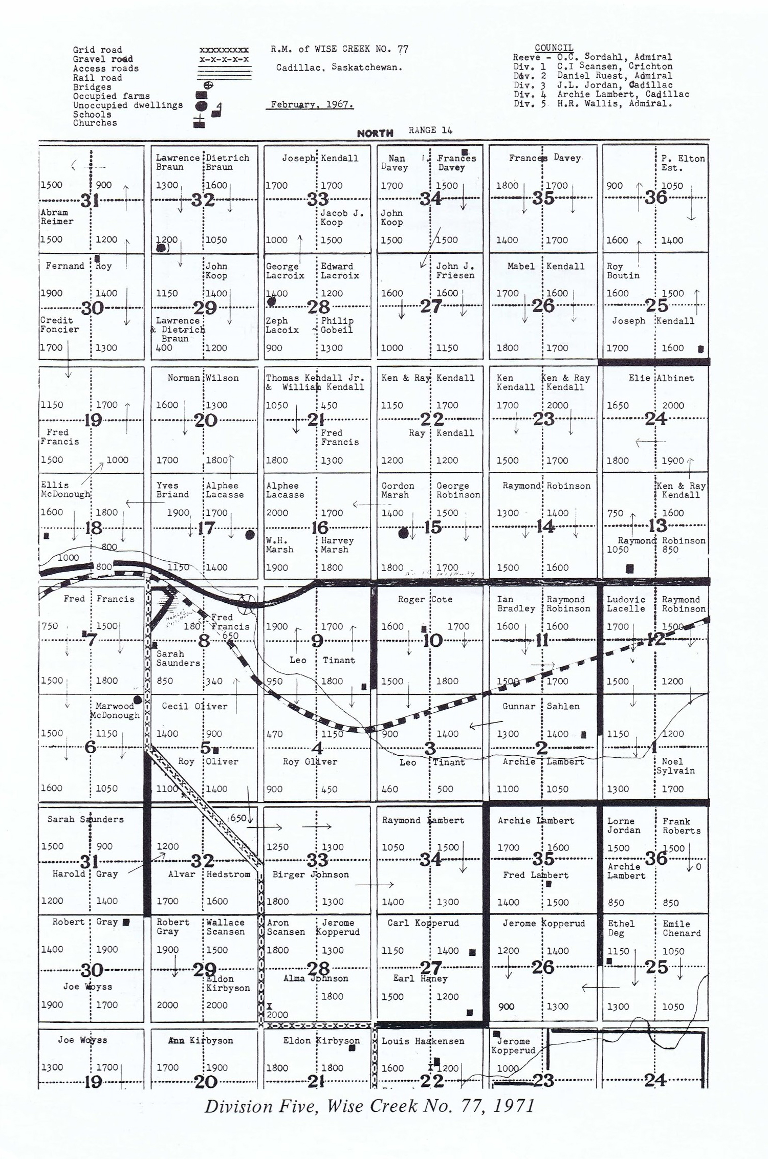 History of Cadillac and Surrounding District, The Good Old Days, Prepared by Alta Legros and Marlene Davidson for Homecoming '71, Elmwood, Fairy Lake, Boule Creek, Priory, Wheatville, Crichton, Bedford, Orwell, Highway, Gouverneur, McKnight, Pinto Head, Driscol Lake, Frenchville, Lac Pelletier, Notre Dame, Cadillac,  Saskatchewan, Canada   