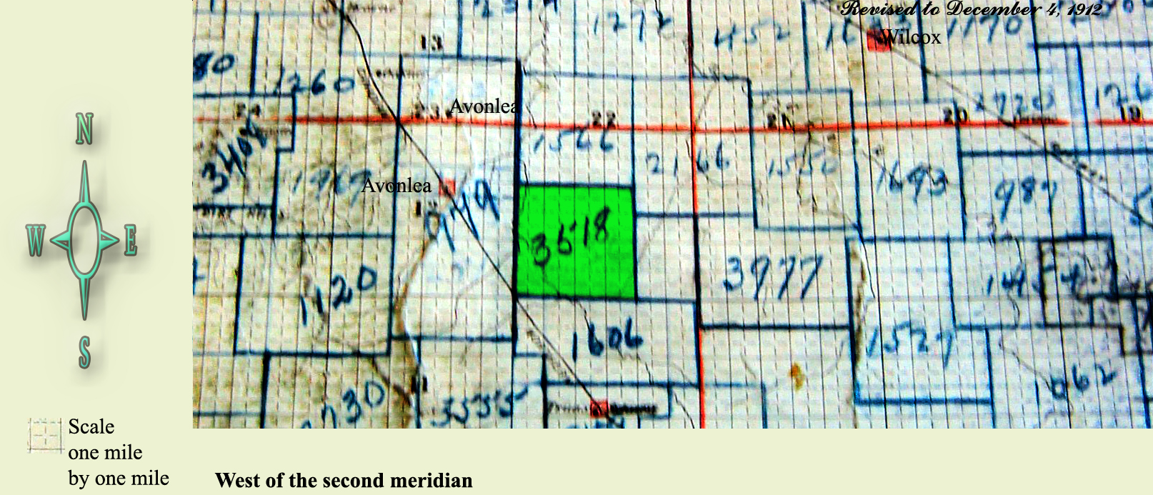 Crown School District 3518, 1915-1942, south west section 16 township 12 range 22 west of the 2nd meridian, near Avonlea, north east sction 22 township 12 range 23 west of the 2nd meridian