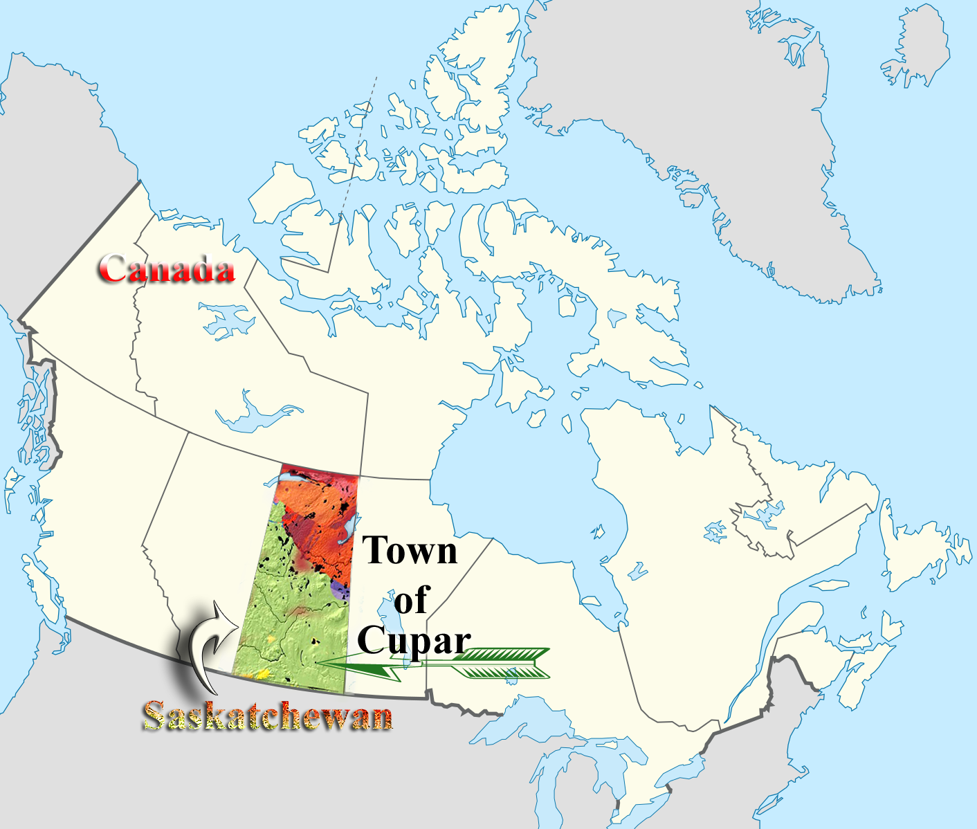 Cupar, Saskatchewan, Canada Map