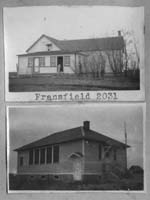 FRANSFIELD 2031 1908 1962 Regina Sheet Map NW of NW 21 Township 22 Range 19 W of the 2 nd Meridian near Southey 1948 and 1950 Rebuilt 1950. The district name of KNUGSBURG was already being used, before the school built, FRANSFIELD decided upon     