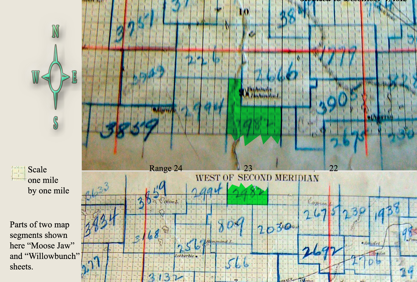 Dahinda School District 2982, 1955-1967, north east section 24 township 9 range 23 west of the second meridian, south east of Dahinda north east section 15 township 9 range 23 west of the 2nd meridian, 