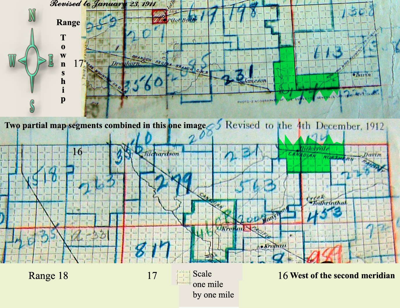 Fairview School District 174, 1890-1910, N 	Sec 29 	Tsp 16 	Rge 16 	W of the 2 Meridian, Jameson, Hicksvale, Davin, Balgonie