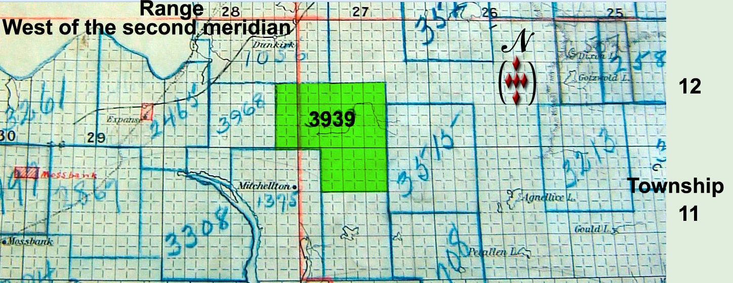 Garrett School District 3939, 1917-1954, South West 9, Township 12 range 27 west of the second meridian, near Mitchellton South east section 25 township 11 range 28 west of the second meridian, near Mossbank Northeast section 25 township 11 range 30 west of the 2 meridian,   - Saskatchewan Gen Web