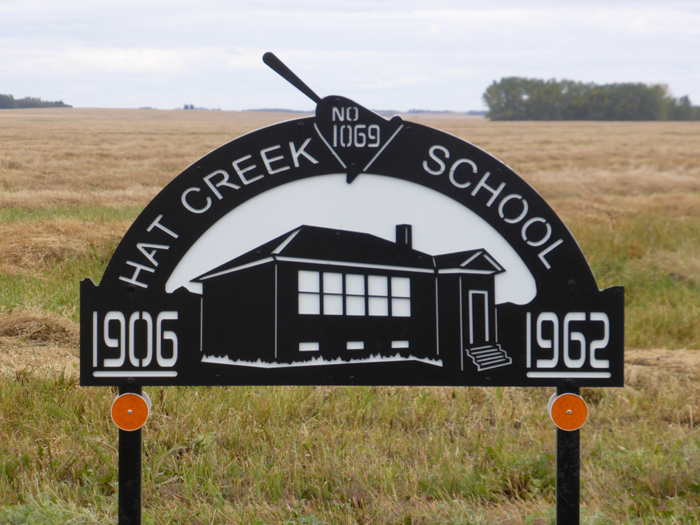    New Hat Creek School District 1069 located at NW Sec 36 Tsp 39 Rge 20 W of the 2 Meridian across the road from St.James Church, Annaheim, Saskatchewan, Canada, Old Hat Creek School District 1069 located at NE Sec 24 Tsp 39 Rge 20 W of the 2 Meridian 2 miles South and 1 mile East of St.James Church, Annaheim, Saskatchewan, Canada.Annaheim,  Saskatchewan