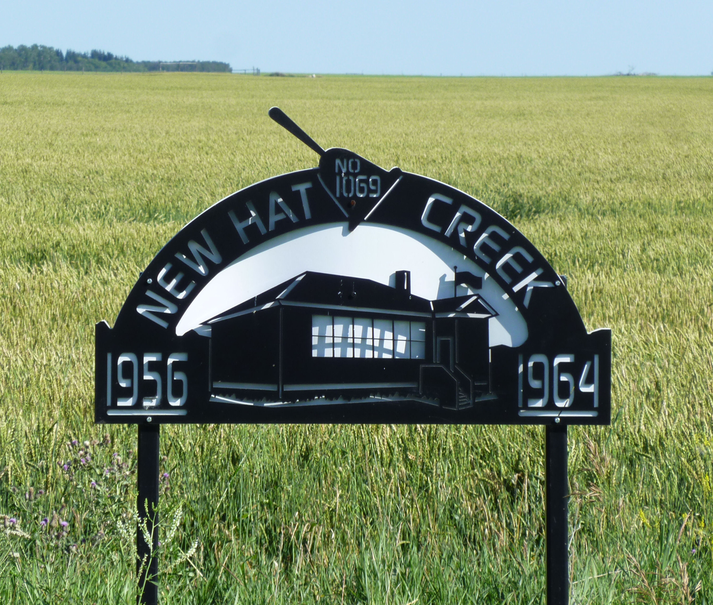   New Hat Creek School District 1069 located at NW Sec 36 Tsp 39 Rge 20 W of the 2 Meridian across the road from St.James Church, Annaheim, Saskatchewan, Canada, Old Hat Creek School District 1069 located at NE Sec 24 Tsp 39 Rge 20 W of the 2 Meridian 2 miles South and 1 mile East of St.James Church, Annaheim, Saskatchewan, Canada. Annaheim,  Saskatchewan