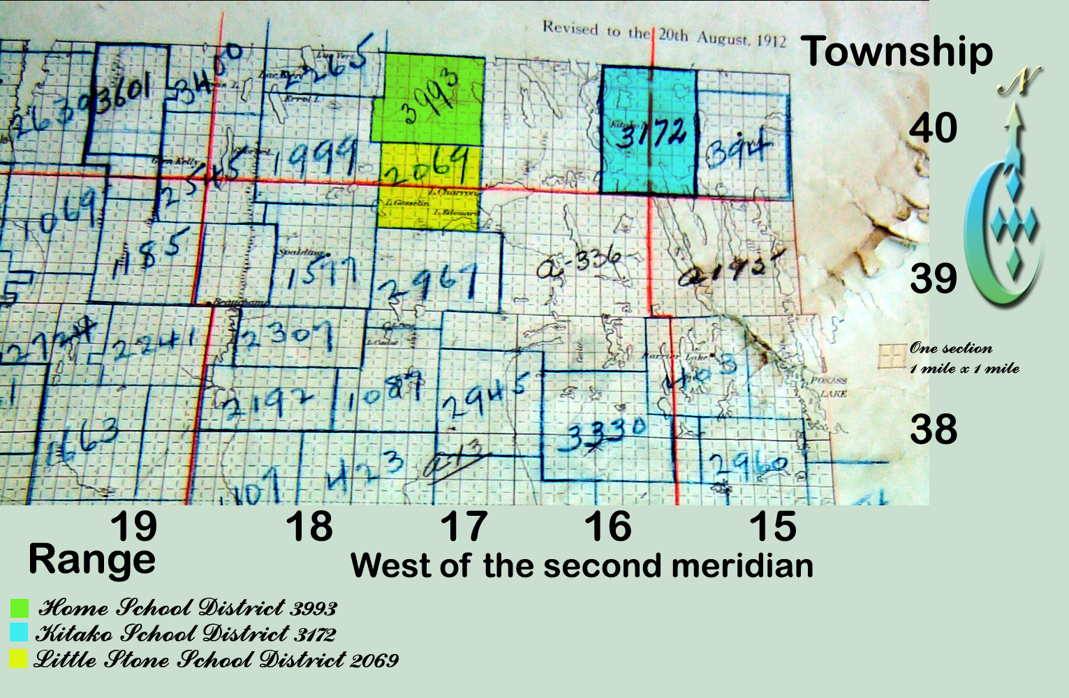 Kitako School District # 3172,SE24-40-16-w2nd, 1914 - 1970, 