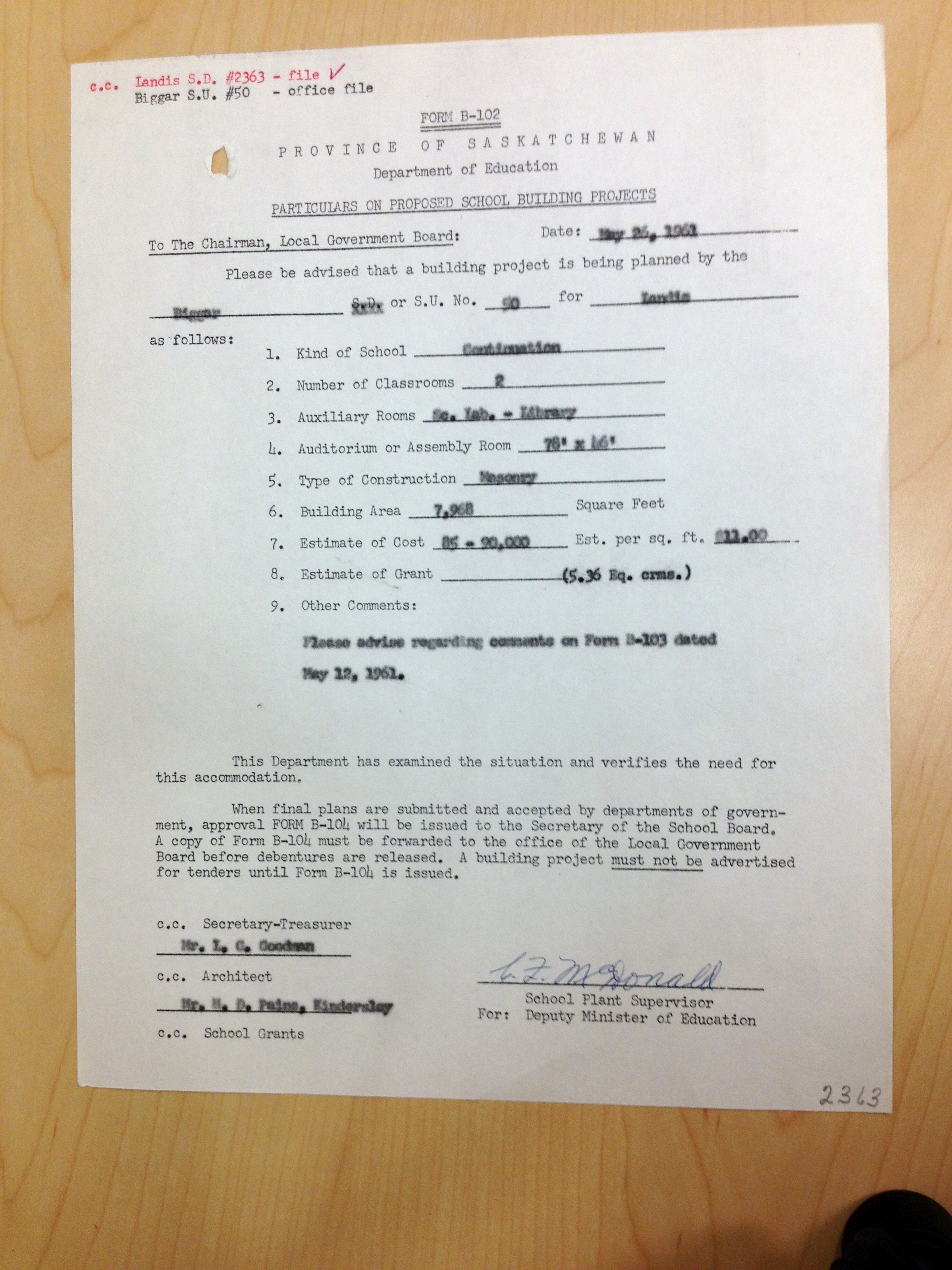 Landis School District 2363, 1909-1973, Village of Landis, North west quarter section 24 township 37 range 18 west of the third meridian,  Saskatchewan, - Saskatchewan Gen Web - Saskatchewan One room School Project