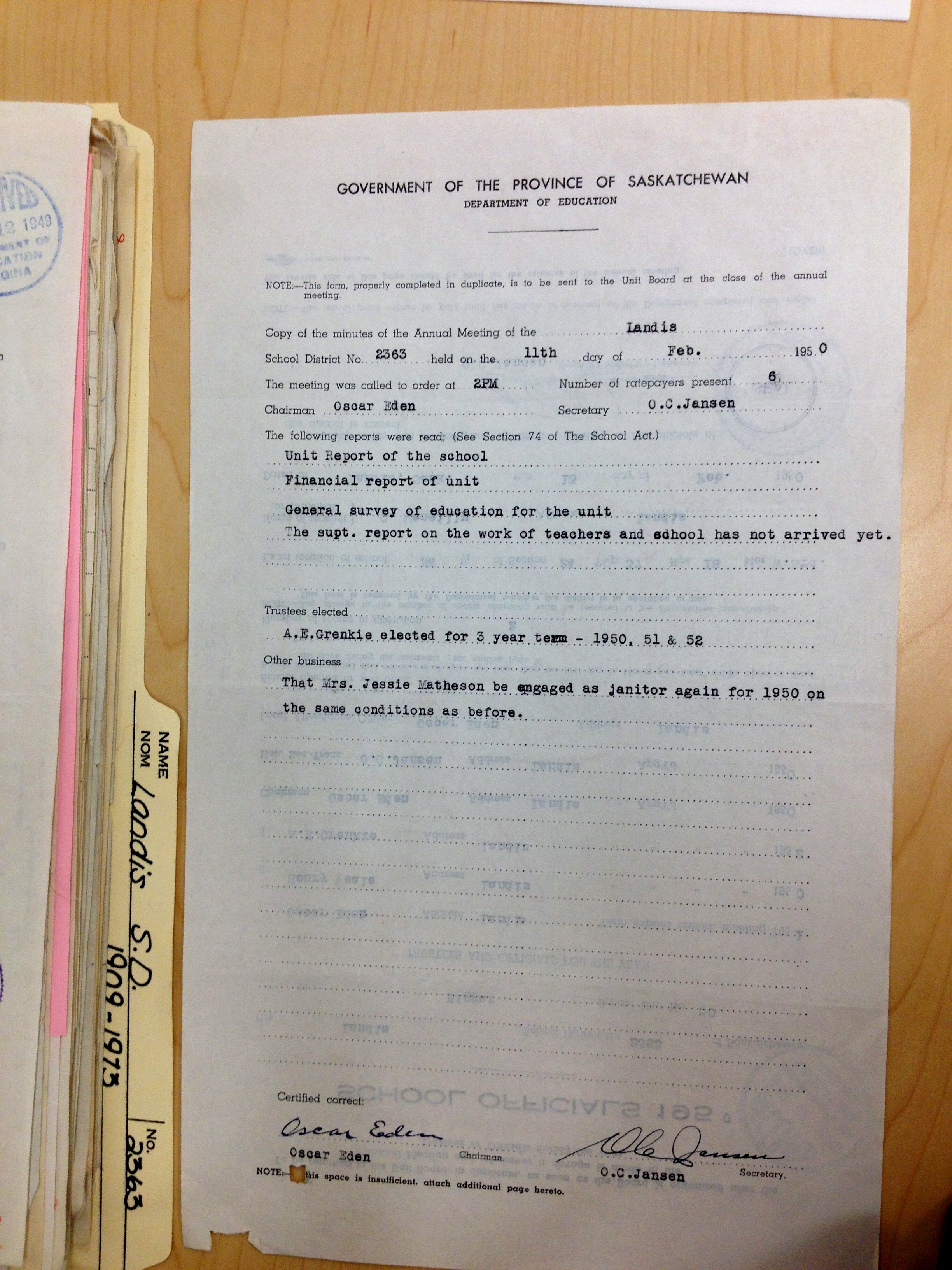 Landis School District 2363, 1909-1973, Village of Landis, North west quarter section 24 township 37 range 18 west of the third meridian,  Saskatchewan, - Saskatchewan Gen Web - Saskatchewan One room School Project