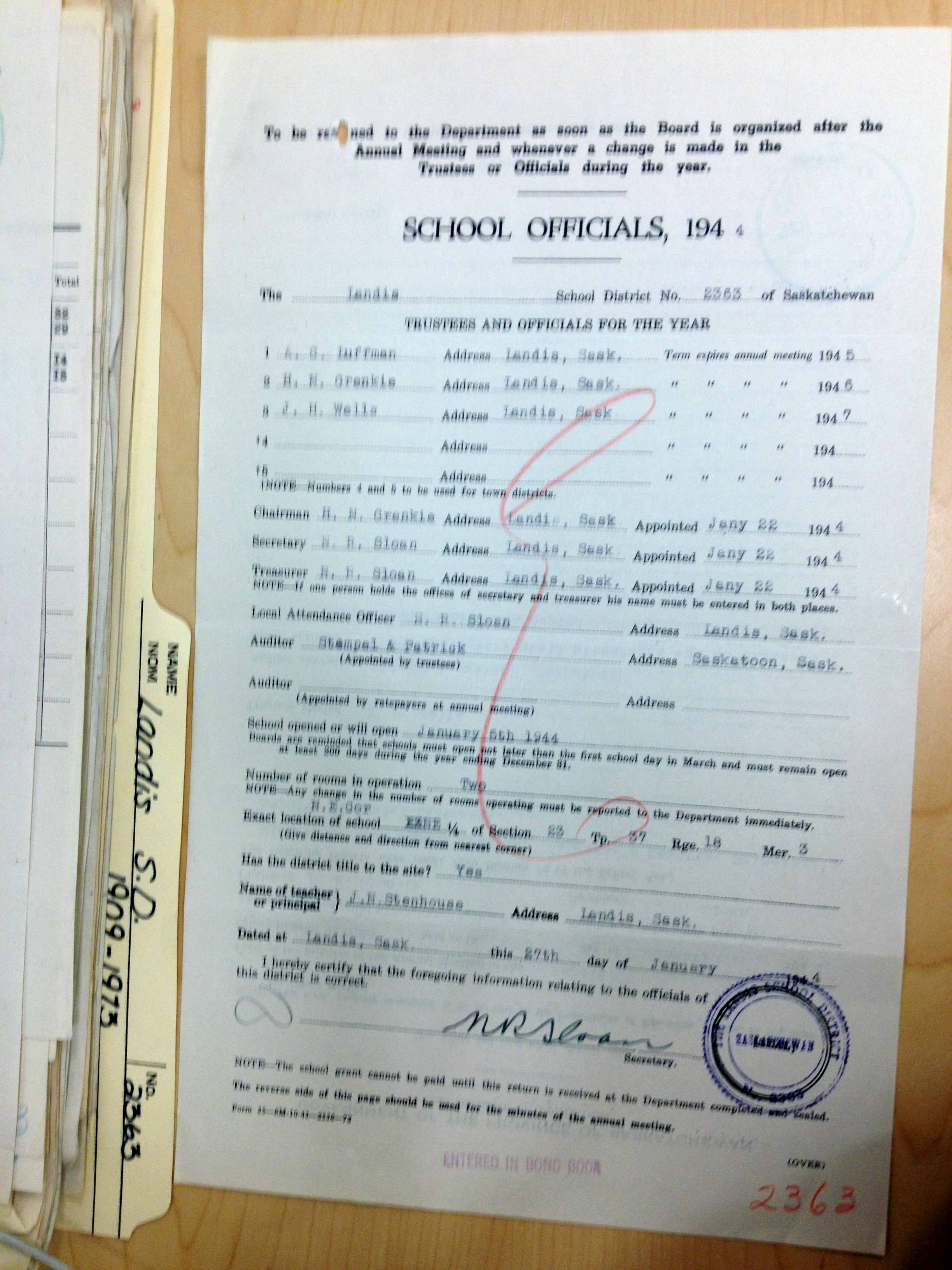 Landis School District 2363, 1909-1973, Village of Landis, North west quarter section 24 township 37 range 18 west of the third meridian,  Saskatchewan, - Saskatchewan Gen Web - Saskatchewan One room School Project