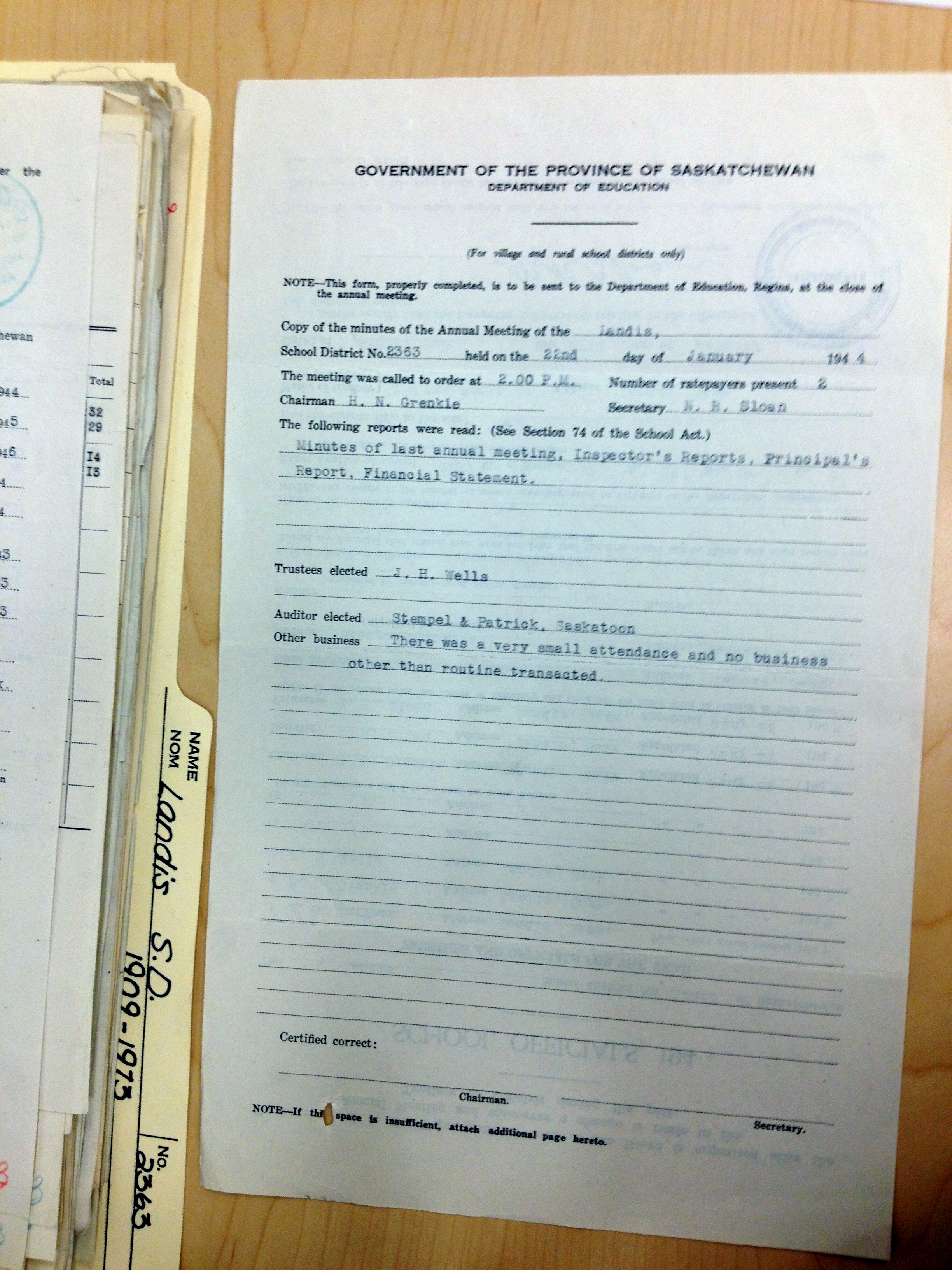 Landis School District 2363, 1909-1973, Village of Landis, North west quarter section 24 township 37 range 18 west of the third meridian,  Saskatchewan, - Saskatchewan Gen Web - Saskatchewan One room School Project