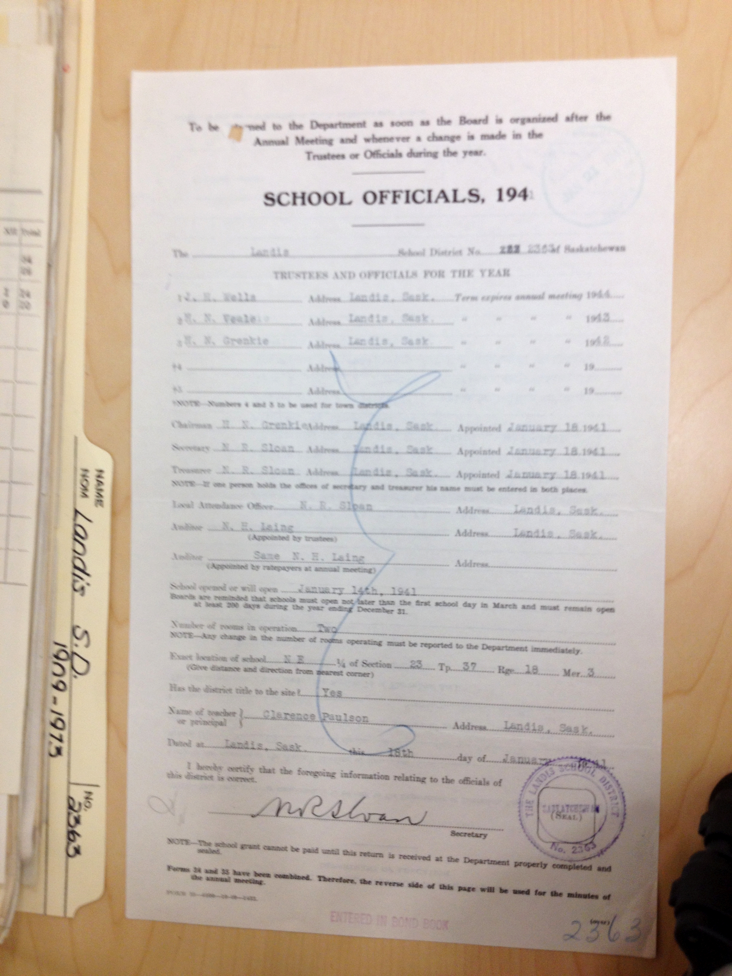 Landis School District 2363, 1909-1973, Village of Landis, North west quarter section 24 township 37 range 18 west of the third meridian,  Saskatchewan, - Saskatchewan Gen Web - Saskatchewan One room School Project