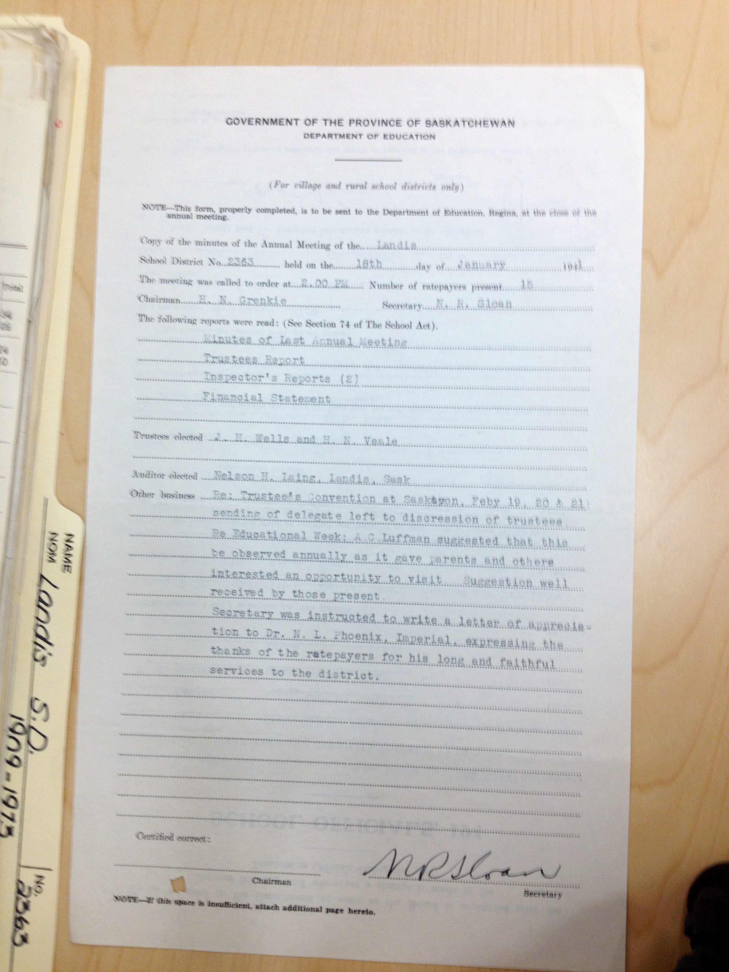 Landis School District 2363, 1909-1973, Village of Landis, North west quarter section 24 township 37 range 18 west of the third meridian,  Saskatchewan, - Saskatchewan Gen Web - Saskatchewan One room School Project