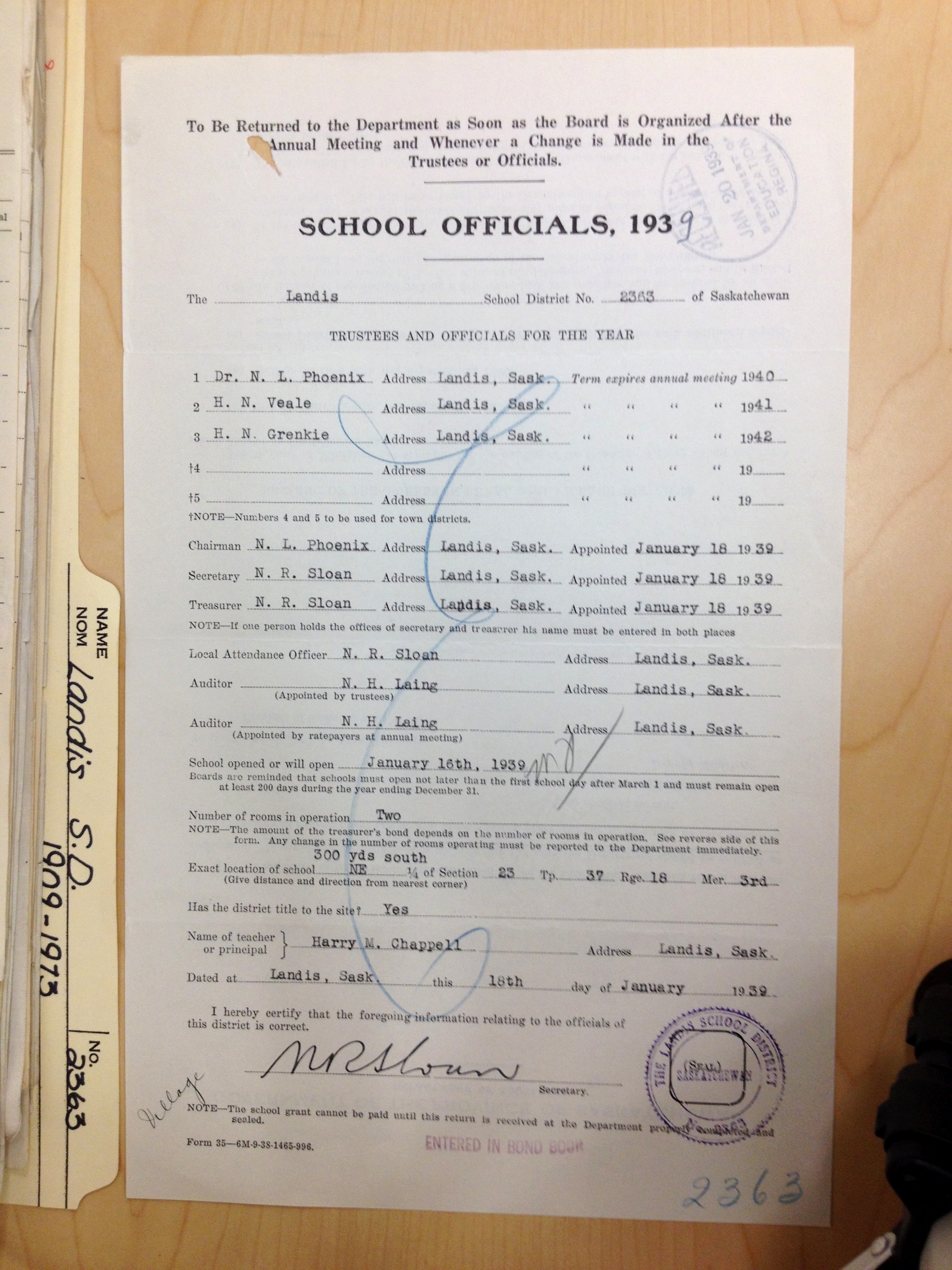 Landis School District 2363, 1909-1973, Village of Landis, North west quarter section 24 township 37 range 18 west of the third meridian,  Saskatchewan, - Saskatchewan Gen Web - Saskatchewan One room School Project