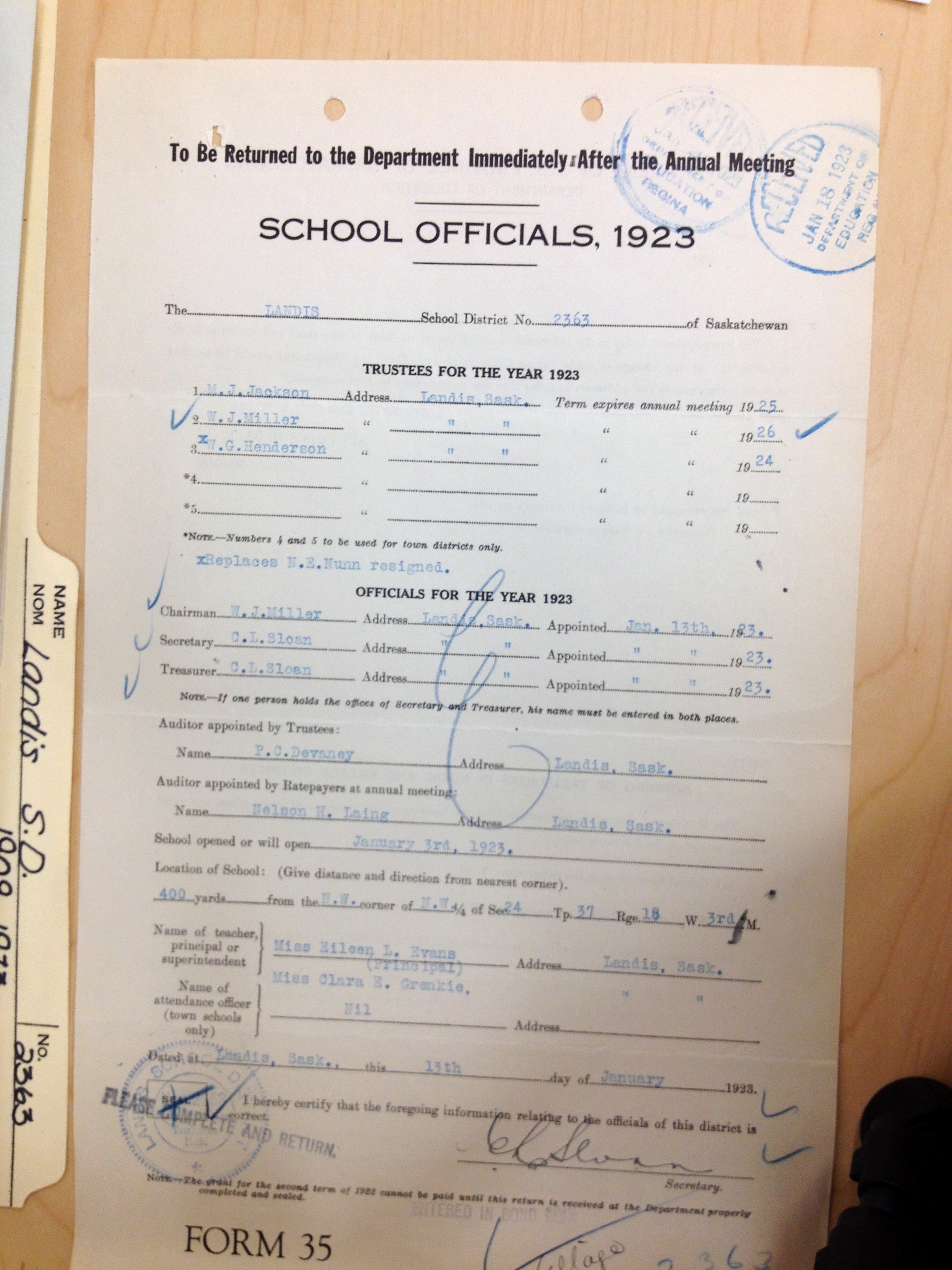 Landis School District 2363, 1909-1973, Village of Landis, North west quarter section 24 township 37 range 18 west of the third meridian,  Saskatchewan, - Saskatchewan Gen Web - Saskatchewan One room School Project