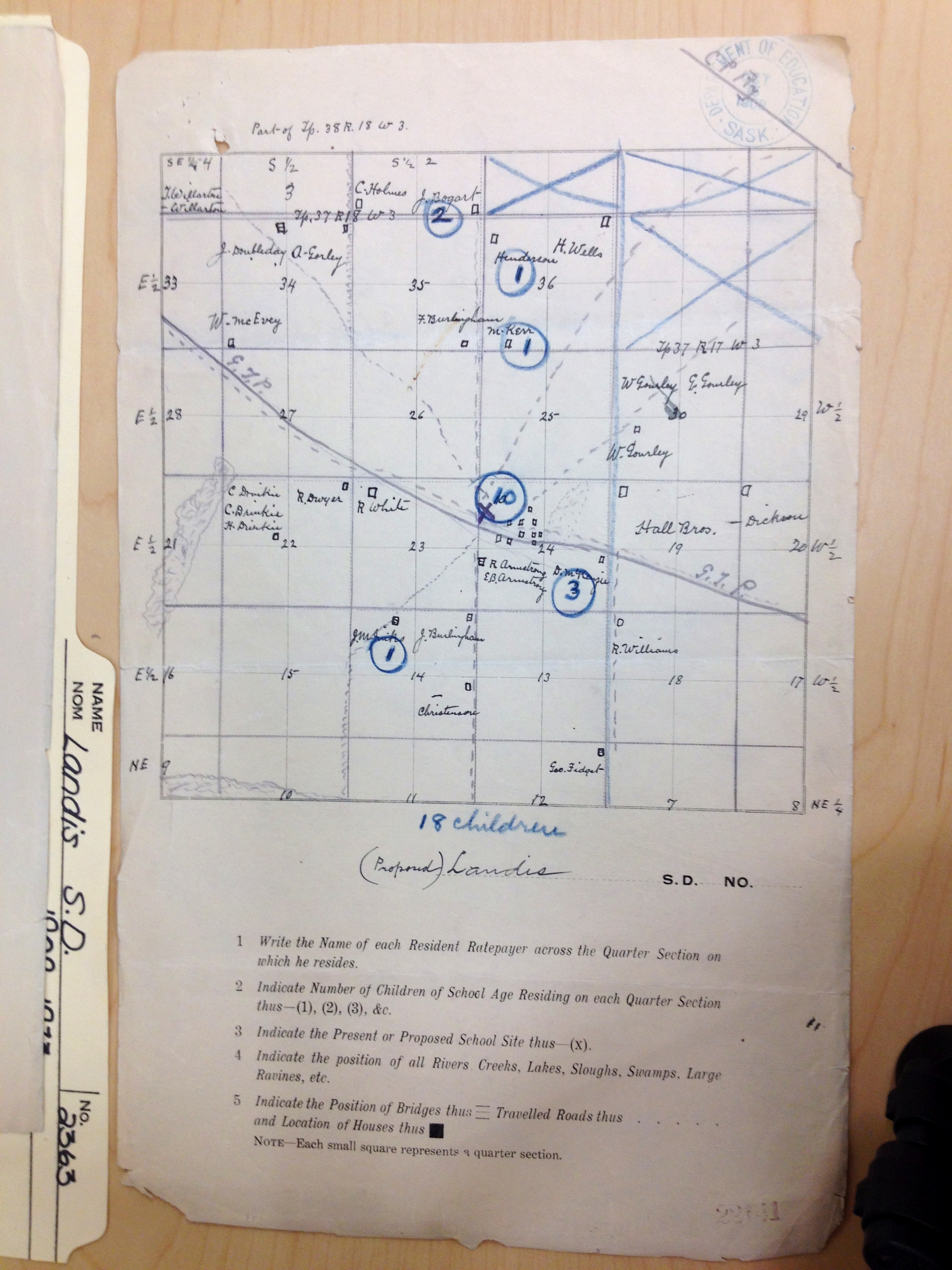 Landis School District 2363, 1909-1973, Village of Landis, North west quarter section 24 township 37 range 18 west of the third meridian,  Saskatchewan, - Saskatchewan Gen Web - Saskatchewan One room School Project