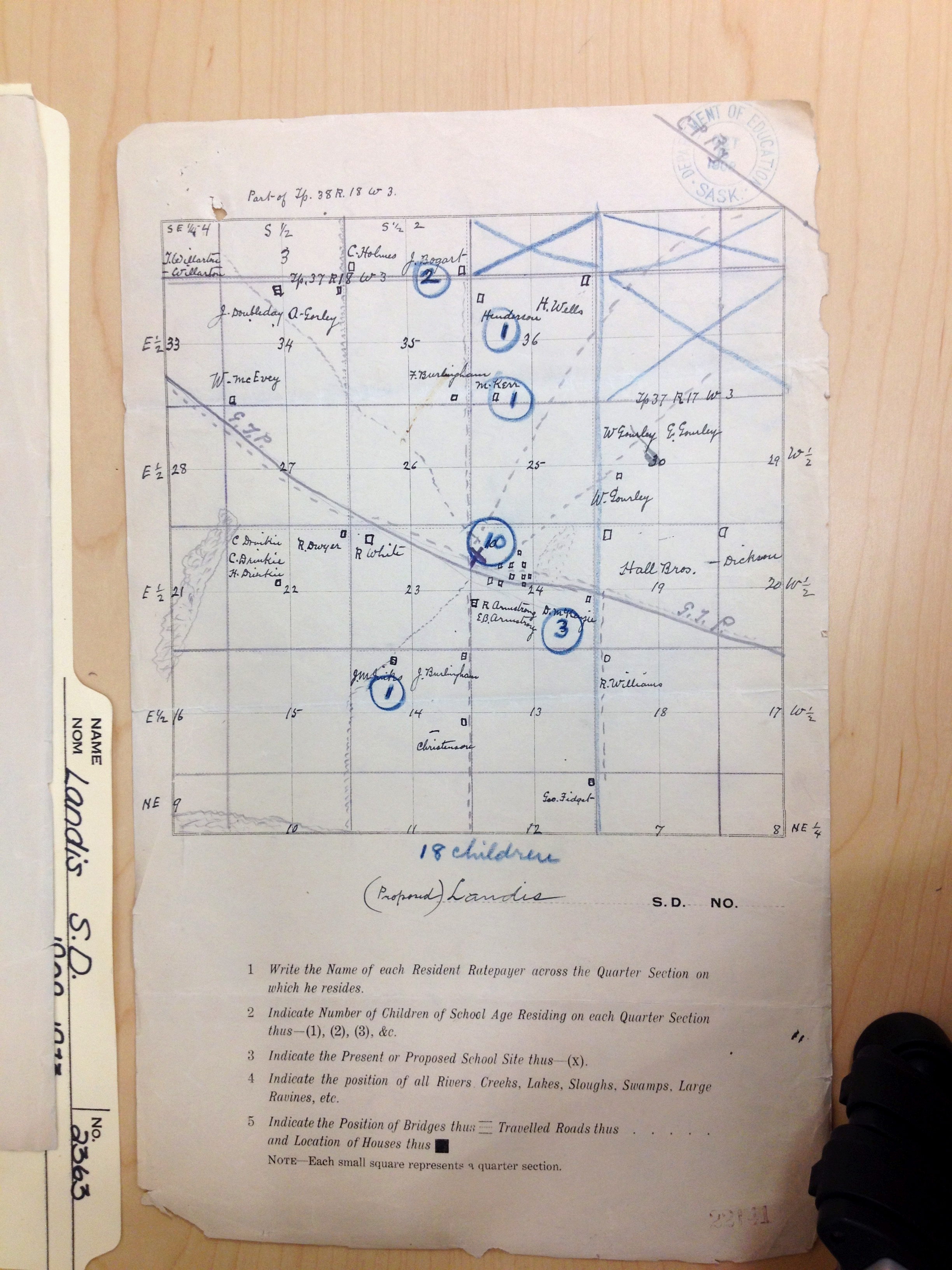 Landis School District 2363, 1909-1973, Village of Landis, North west quarter section 24 township 37 range 18 west of the third meridian,  Saskatchewan, - Saskatchewan Gen Web - Saskatchewan One room School Project