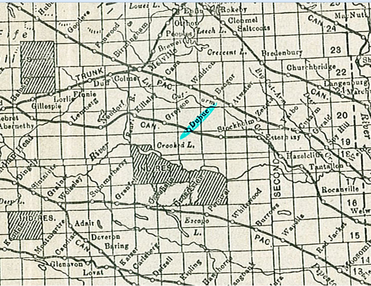 Larsen School District 1239, NW 20 Township 19 range 4 West of the 2 meridian, 1905-1964, near Dubuc, SE section 3 Township 20 Range 4 WEst of the 2nd Meridian, Saskatchewan