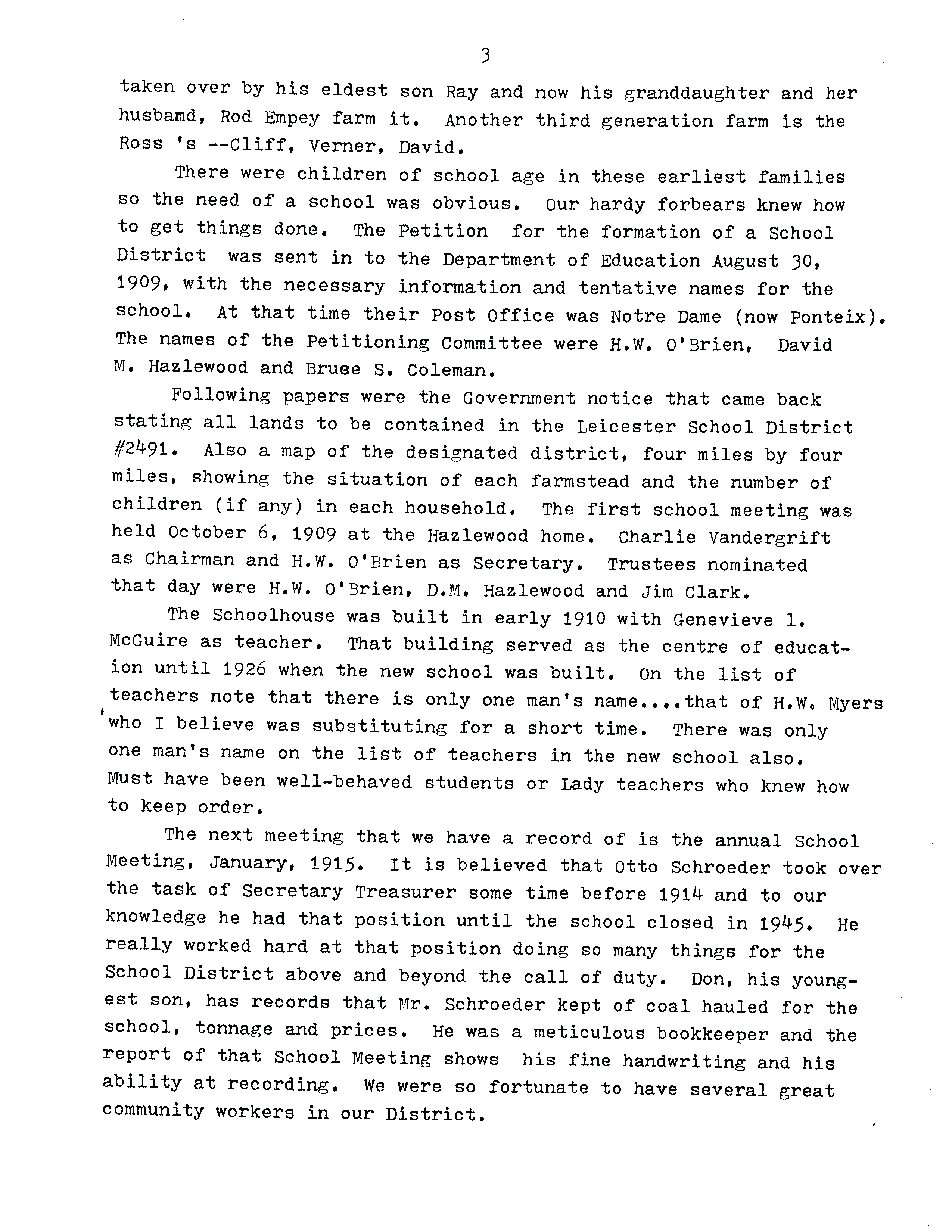 History of Cadillac and Surrounding District, The Good Old Days, Prepared by Alta Legros and Marlene Davidson for Homecoming '71, Elmwood, Fairy Lake, Boule Creek, Priory, Wheatville, Crichton, Bedford, Orwell, Highway, Gouverneur, McKnight, Pinto Head, Driscol Lake, Frenchville, Lac Pelletier, Notre Dame, Cadillac,  Saskatchewan, Canada   