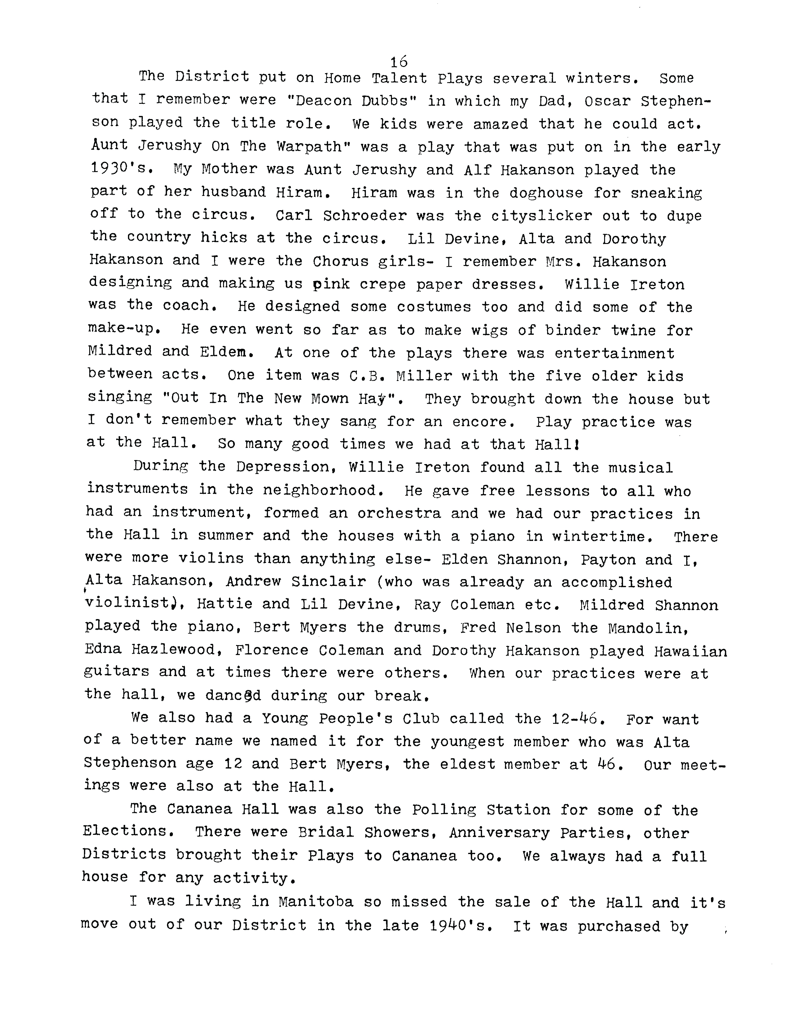 History of Cadillac and Surrounding District, The Good Old Days, Prepared by Alta Legros and Marlene Davidson for Homecoming '71, Elmwood, Fairy Lake, Boule Creek, Priory, Wheatville, Crichton, Bedford, Orwell, Highway, Gouverneur, McKnight, Pinto Head, Driscol Lake, Frenchville, Lac Pelletier, Notre Dame, Cadillac,  Saskatchewan, Canada   