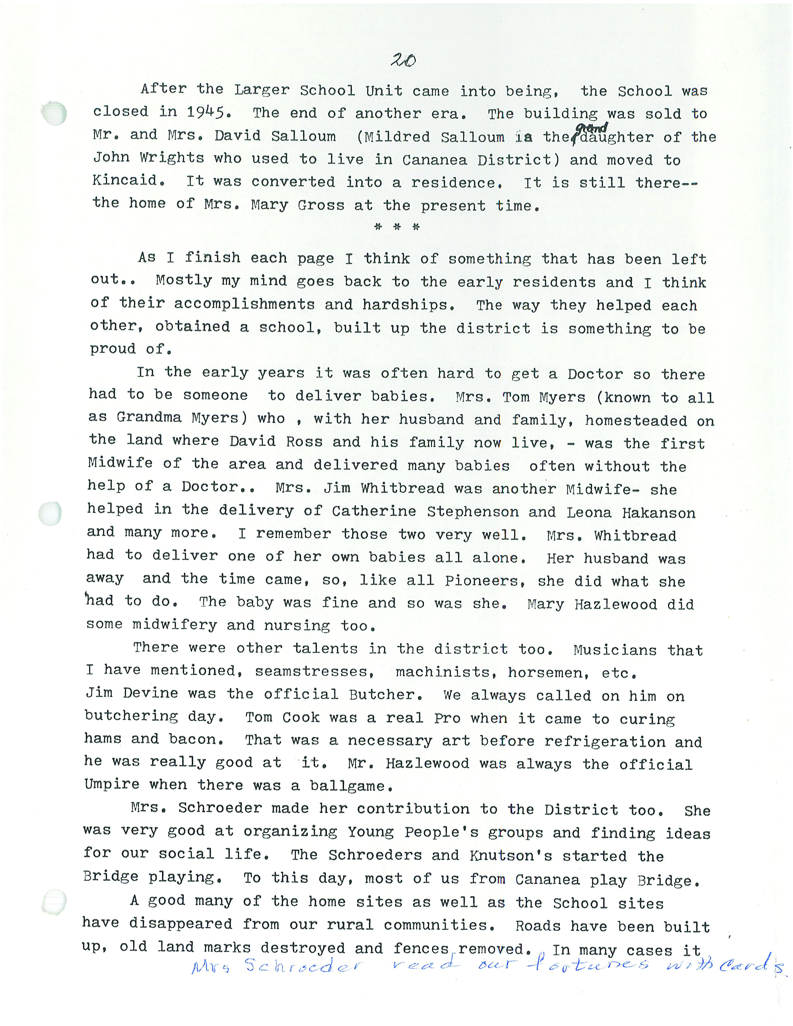 History of Cadillac and Surrounding District, The Good Old Days, Prepared by Alta Legros and Marlene Davidson for Homecoming '71, Elmwood, Fairy Lake, Boule Creek, Priory, Wheatville, Crichton, Bedford, Orwell, Highway, Gouverneur, McKnight, Pinto Head, Driscol Lake, Frenchville, Lac Pelletier, Notre Dame, Cadillac,  Saskatchewan, Canada   