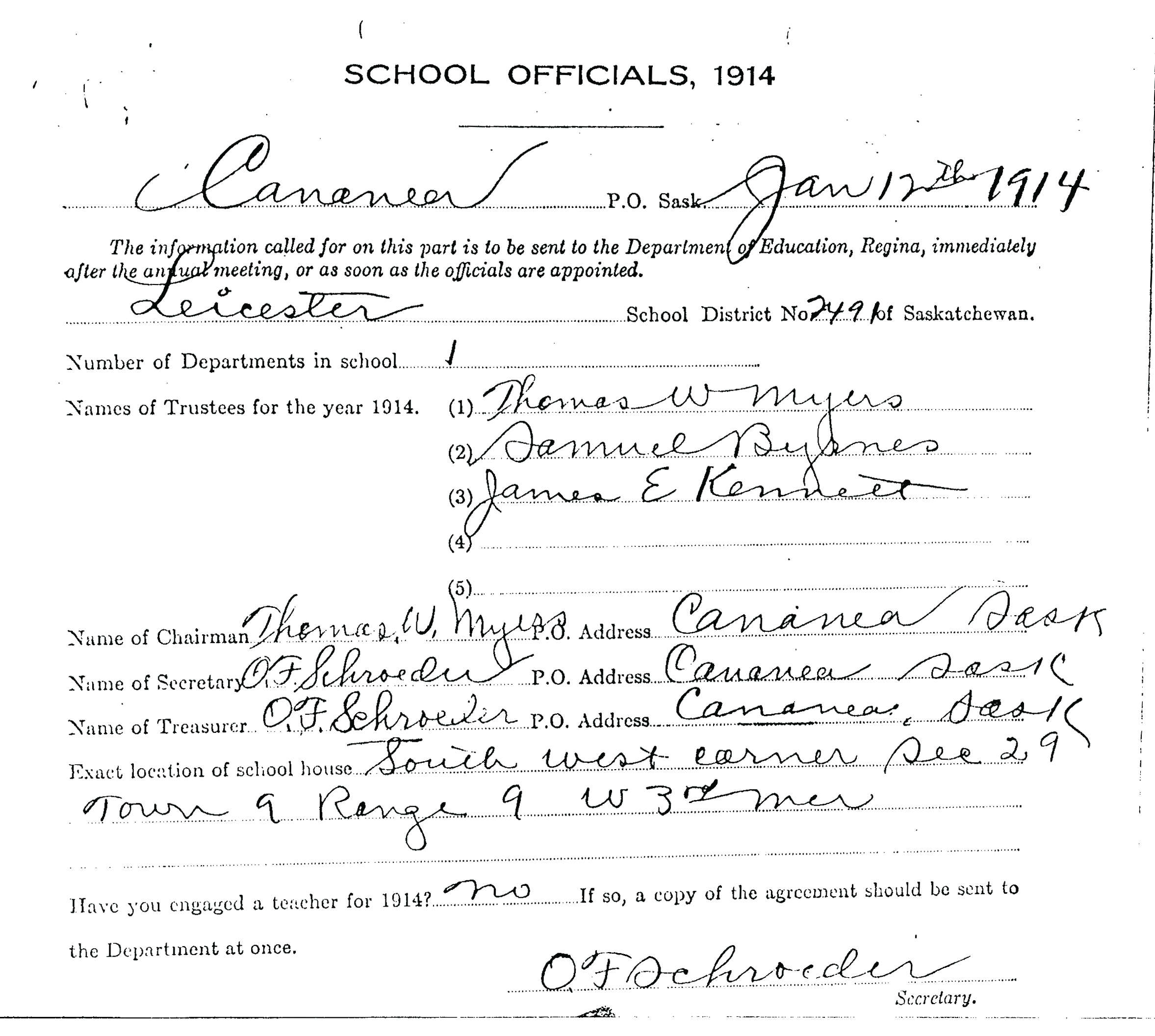 History of Cadillac and Surrounding District, The Good Old Days, Prepared by Alta Legros and Marlene Davidson for Homecoming '71, Elmwood, Fairy Lake, Boule Creek, Priory, Wheatville, Crichton, Bedford, Orwell, Highway, Gouverneur, McKnight, Pinto Head, Driscol Lake, Frenchville, Lac Pelletier, Notre Dame, Cadillac,  Saskatchewan, Canada   