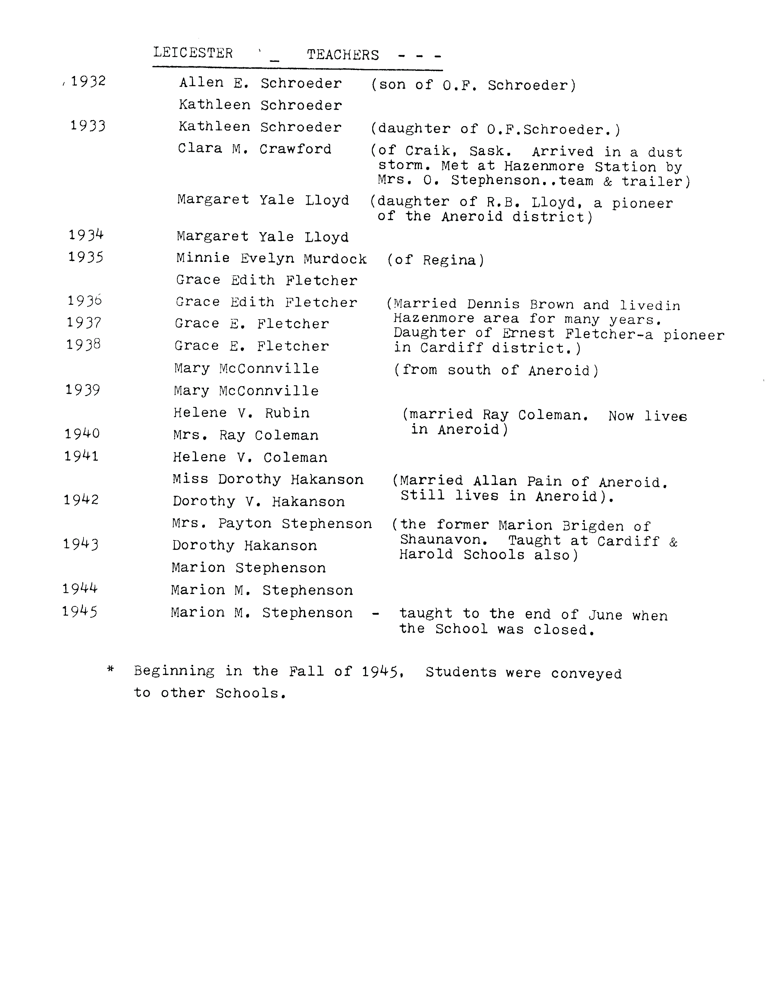 History of Cadillac and Surrounding District, The Good Old Days, Prepared by Alta Legros and Marlene Davidson for Homecoming '71, Elmwood, Fairy Lake, Boule Creek, Priory, Wheatville, Crichton, Bedford, Orwell, Highway, Gouverneur, McKnight, Pinto Head, Driscol Lake, Frenchville, Lac Pelletier, Notre Dame, Cadillac,  Saskatchewan, Canada   