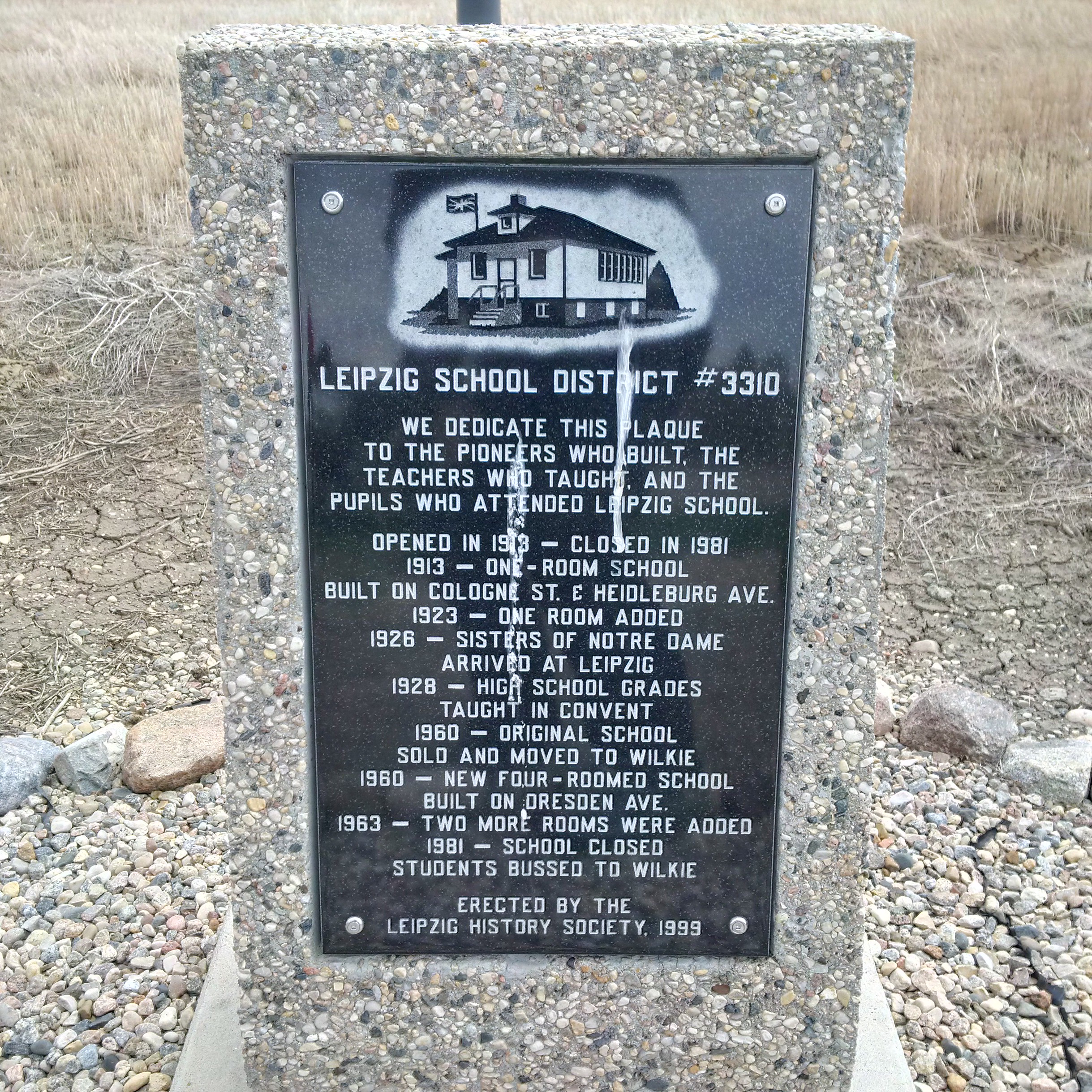  LEIPZIG SCHOOL DISTRICT 3310, NE 17 37 19 W3, Leipzig Notre Dame Convent and Boarding School RM Reford 379, South of Wilkie,   St. Josephs Colony 1905-1930 Silver Jubilee of the St. Josephs Colony 1976,  Saskatchewan,  