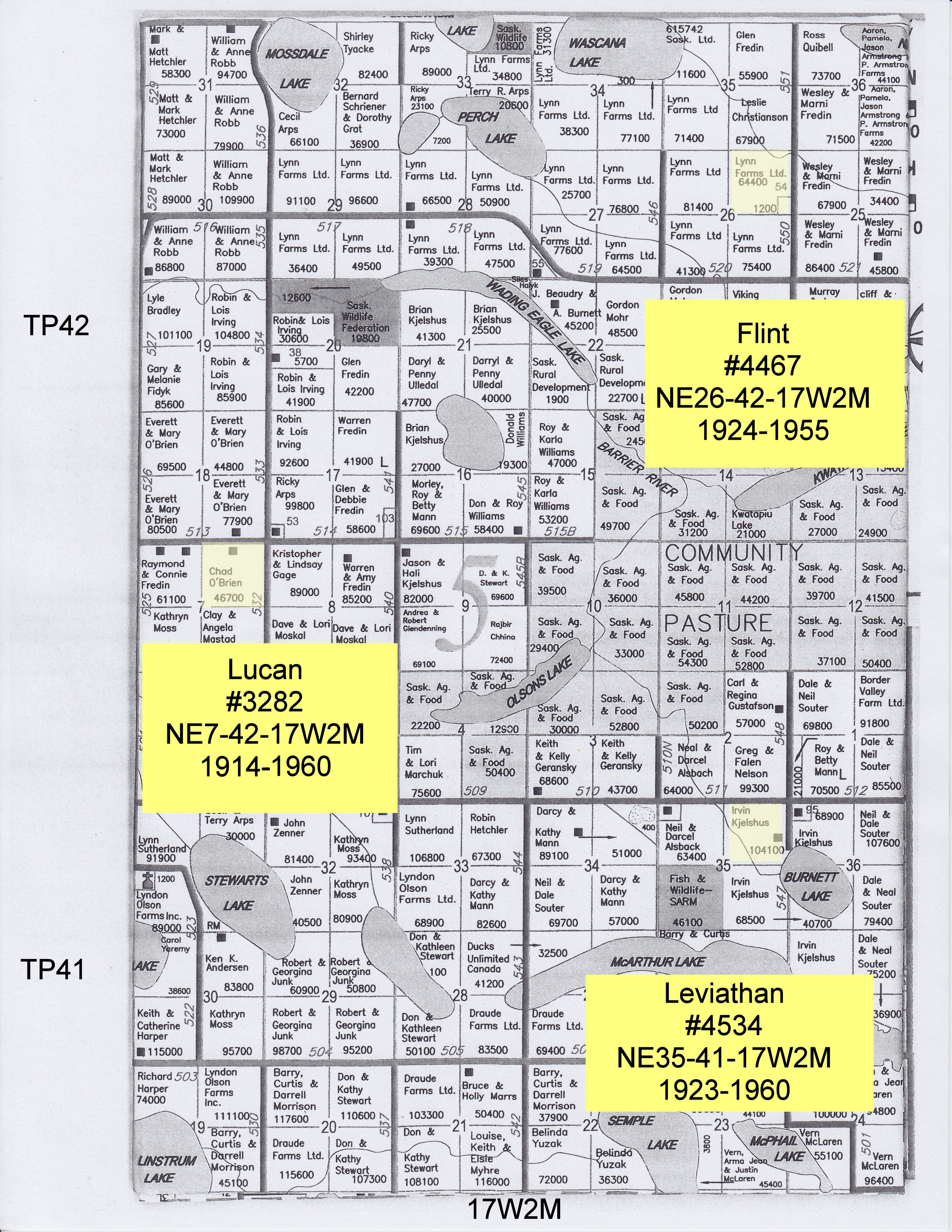 Map of Leviathan School District 4534, North east quarter section 35 township 41 range 17 west of the second meridian, 1923 - 1960, near Kermaria, Lac Vert , Saskatchewan, Sask, Sk, Canada, township, range, meridian, vintage, antique, school, school house, one room school house, one room school, school-house, one-room school-house, one room school house project, One Room School Project,   