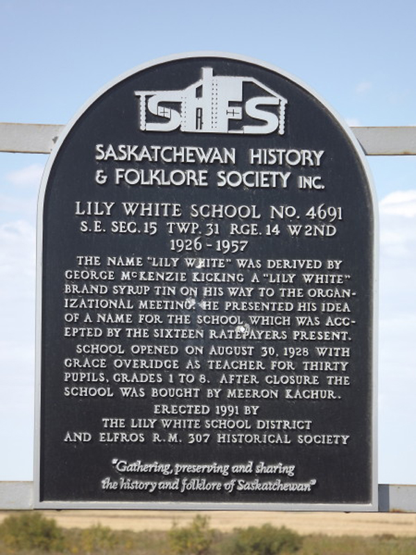 Lily White School District 4691 and St Demetrius Ukrainian Greek Catholic Church near Wishart, Saskatchewan