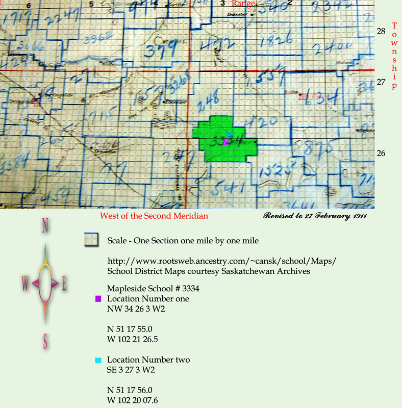  North Landing School District 3198, 1914-1959, south east quarter of section 28 township 20 range 15 west of the third meridian, near the town of Kyle, north east section 32 township 21 range 15 west of the third meridian, 
