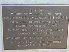 Muddy View School District 2891, 1913-1955, Township 4 Range 25 West of the 2nd Meridian, 27km east of Willow Bunch on #705, Hainstock 2891 Northwest section 19 Township 4 Range 25 West of the 2 meridian 1913-1918, Bengough Southeast section 23 township 5 range 24 West of the 2nd Meridian, Muddy View School District 2891 1918-1955 - Saskatchewan Gen Web - One room School Project