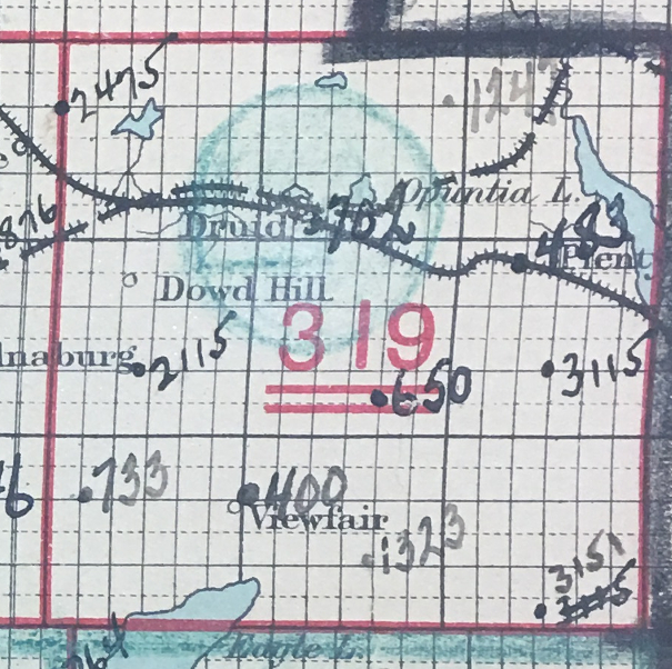 Norris  school district 4218 - RM 319 Map, NW 19-33-20-W3, 1924-1948, Dodsland, Saskatchewan, 