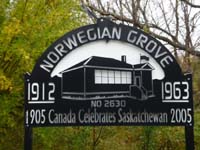 Norwegian Grove School District 2630 Northeast section 14 township 40- range 20 west of the 2nd meridian Sign locates at township 40- range 19 west of the 2nd meridian 1912 to 1963 near Lake Lenore, Saskatchewan 