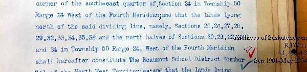 Saskatchewan One Room School House Orders Issued by the Commissioner of Education. Province of Saskatchewan, Canada. Sept 1901- May 1904