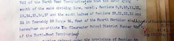 Saskatchewan One Room School House Orders Issued by the Commissioner of Education. Province of Saskatchewan, Canada. Sept 1901- May 1904