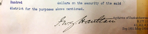 Saskatchewan One Room School House Orders Issued by the Commissioner of Education. Province of Saskatchewan, Canada. Sept 1901- May 1904