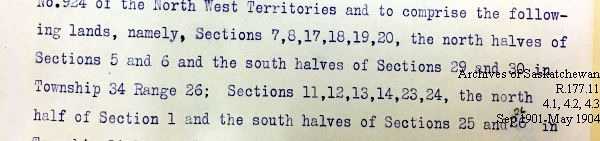 Saskatchewan One Room School House Orders Issued by the Commissioner of Education. Province of Saskatchewan, Canada. Sept 1901- May 1904