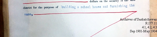 Saskatchewan One Room School House Orders Issued by the Commissioner of Education. Province of Saskatchewan, Canada. Sept 1901- May 1904