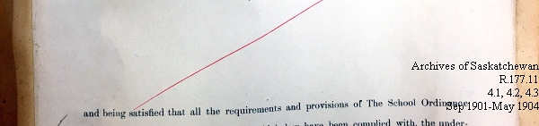 Saskatchewan One Room School House Orders Issued by the Commissioner of Education. Province of Saskatchewan, Canada. Sept 1901- May 1904