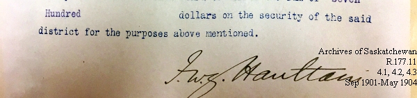 Saskatchewan One Room School House Orders Issued by the Commissioner of Education. Province of Saskatchewan, Canada. Sept 1901- May 1904